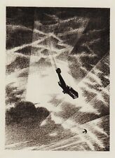 British Aircraft Swooping Down CRW Nevinson WWI print in 11 x 14 inch mount