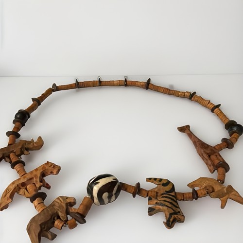 Vintage wooden african - vintage,