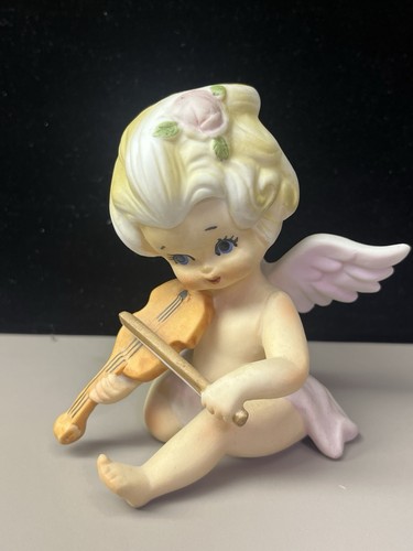Vintage bisque porcelain angel - bisque,