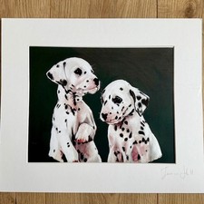 Dalmatian Puppies Print Signed