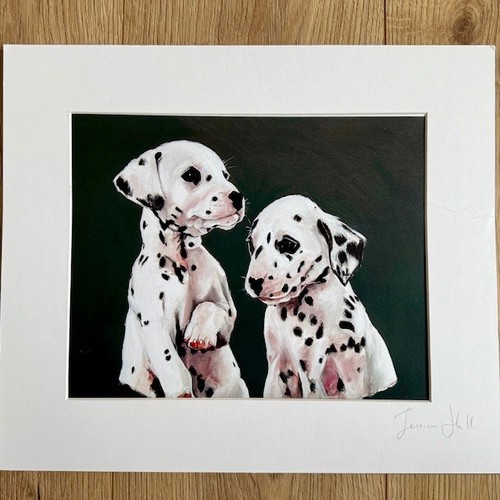 Dalmatian puppies print - dalmatian,