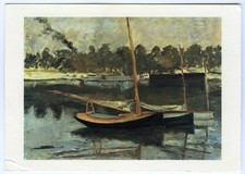Fine Art Postcard - Boats at Argenteuil 1874 - Edouard Manet Painting - Unposted