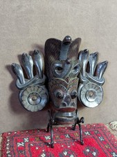 Vintage Sri Lankan Raksha Mask Wall Hanging Hand Painted Home Decor Traditional