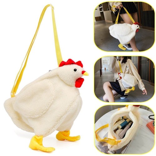Cartoon chicken purse plush - chicken,