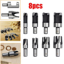 8pc 10mm Wood Plug Hole Cutter Set Dowel Maker Cutting Tools Shank Drill Bits