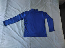 Mens Thermal Long Sleeve Top UK Medium Turtle Neck Blue NEW