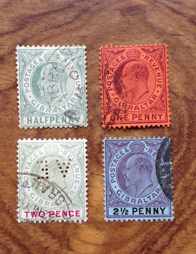 Gibraltar 1903 edward vii used - 1903,