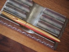 Rolled gold Watermans CF semi-hooded fountain pen F/M nib