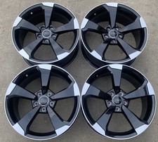 18” TTRS RS3 Rotor Style Alloys Black & Polished