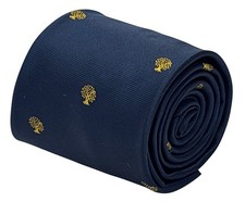 navy dark blue tie with gold