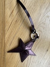 Mulberry Bronze Metallic Leather Star Keyring Bag Charm