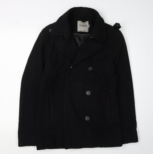 Topman men black - topman, coat