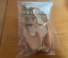 Vintage  Bridesmaid Satin  Shoes BHS Size 2 Gold. In Bag. Wedding Collection
