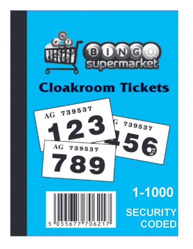 Raffle cloakroom tickets 1000 - raffle,