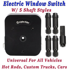 For Ford Chevy GM Universal Electric Power Window Crank Switch W/ 5 Shaft Styles