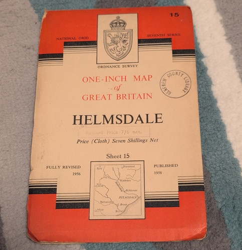 Ordnance survey one inch - survey, map