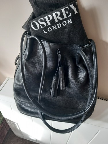 Osprey black leather - leather, bucket