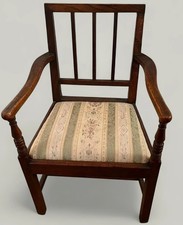 Antique Georgian Small Childrens Childs Oak Elbow Chair Rare find early 19th cen