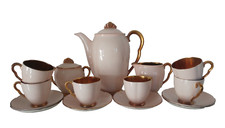 Vintage Carlton Ware 'Rita' 15 Piece Art Deco Coffee Set in Blush Pink & Gilt