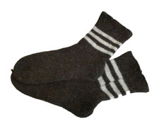 Russian Coarse Dog Hair Thick Wool Socks Footwear Hand-Knitted Sizes 8-9, 9-11
