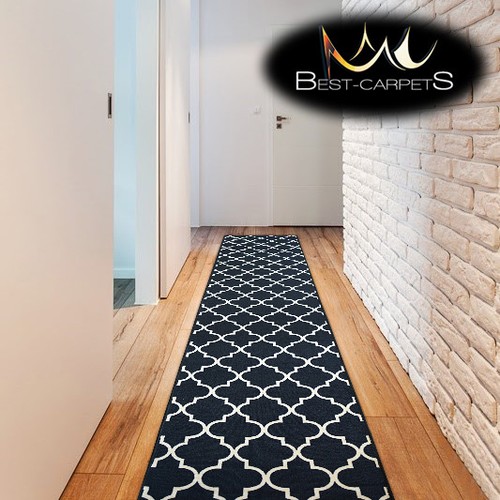 Thick runner trellis black - runner,