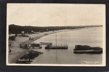 Postcard Studland nr Poole Dorset boats on beach posted 1929 RP by Nigh