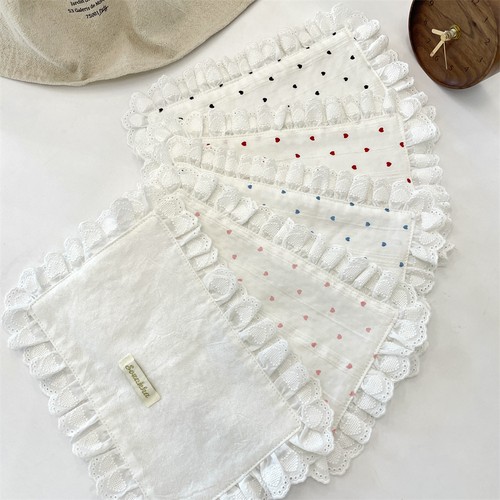 Soft lace placemats - lace, heart