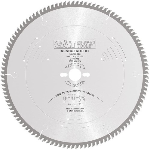 Cmt 350mm 30b 108t - 108t, industrial