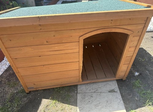 Large wooden dog - wooden,