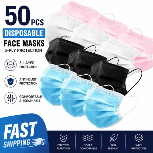 50pcs layer disposable face - 50pcs, 3