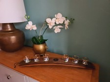 Vintage Jameson Whisky Spirits Shot Stave Tray Made of Barrel Plank Candle Hold