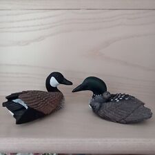 Heritage Decoys Mini Collection By J B Garton-Canada Goose +Loon With Chick VGC