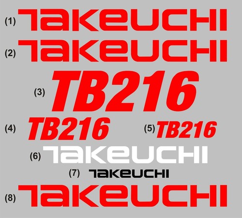 Decal sticker set for takeuchi - decal,