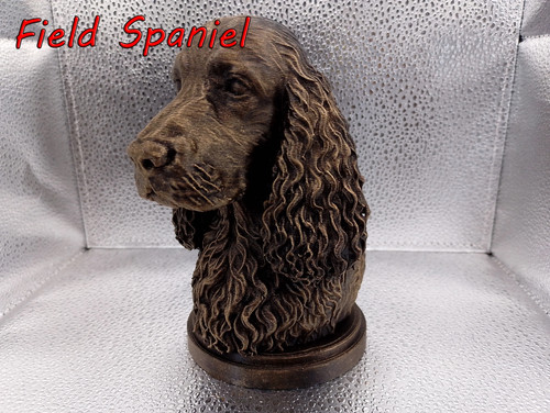 Field spaniel bust - field,