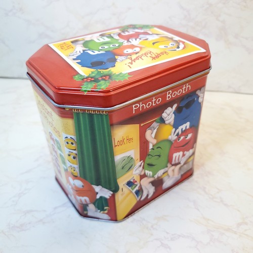 Phone booth tin - m&m,