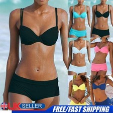 Women Push Up Bra Boy Shorts Bikini Set Summer Padded Bathing Swimsuit Beachwear