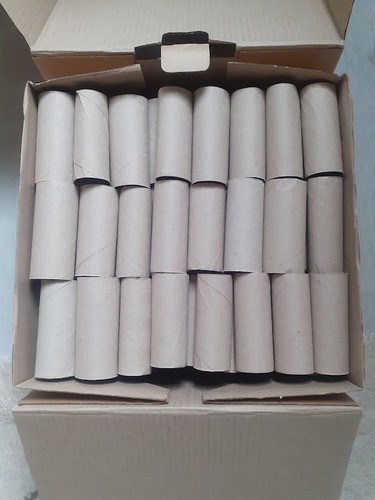 Clean cardboard toilet roll - clean,