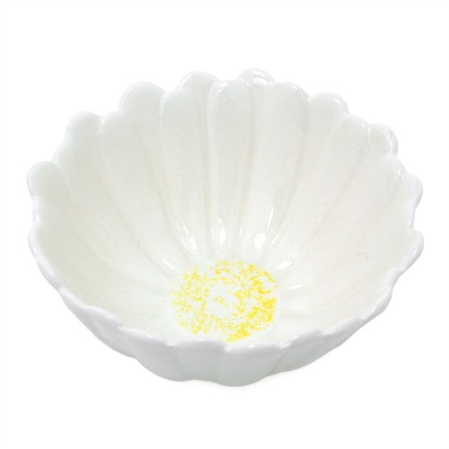 Small daisy bowl - round, white