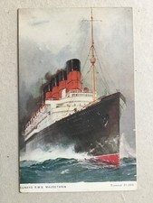 RMS Mauretania artist postcard