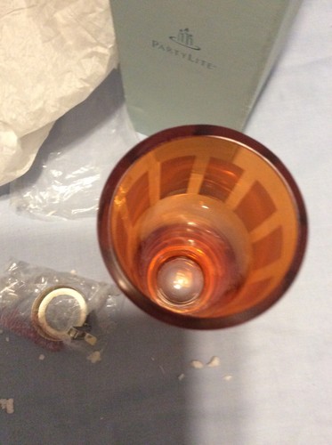 Party lite orange tealight - party,