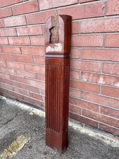 ANTIQUE FLUTED OAK HALF WALL