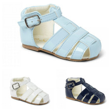 NEW BABY BOYS PATENT GLADIATOR