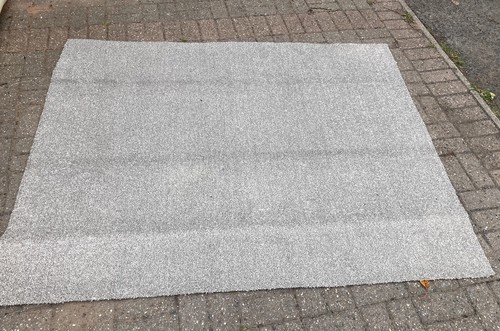 Grey carpet off cut unused - off-cut,