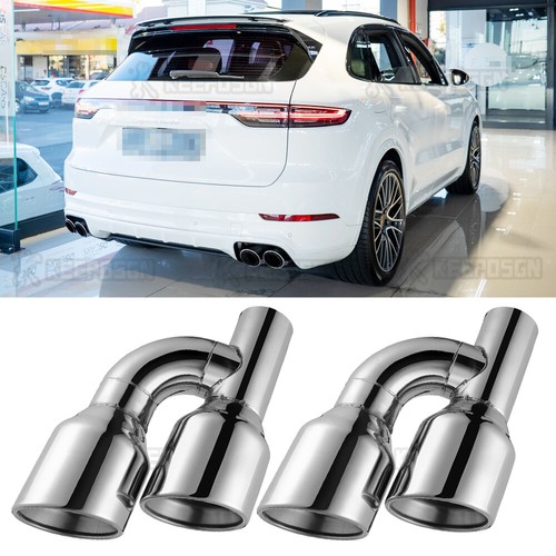 Pair dual exhaust pipe tips - exhaust,