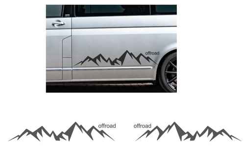 2pcs mountain alm car - car, stickers
