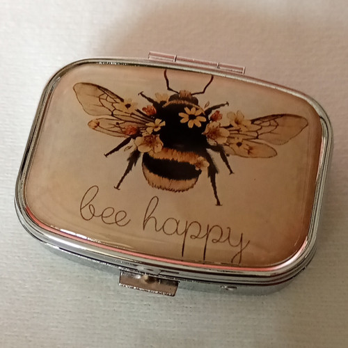 Bee happy design - bee, hinged