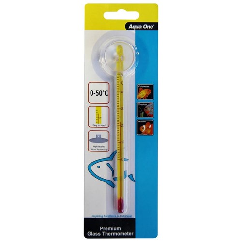Glass aquarium thermometer - glass,