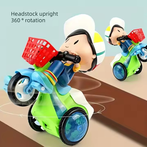 Electric stunt bike toy music - stunt,