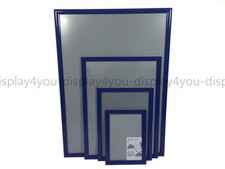 A1A2A3A4 Blue Snap Frames Poster Clip Holders Displays Retail Wall Notice Boards