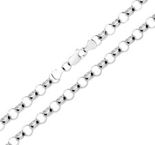Sterling Silver Belcher Chain - 7mm Width - 16 18 20 22 24 26 30 inch - Solid